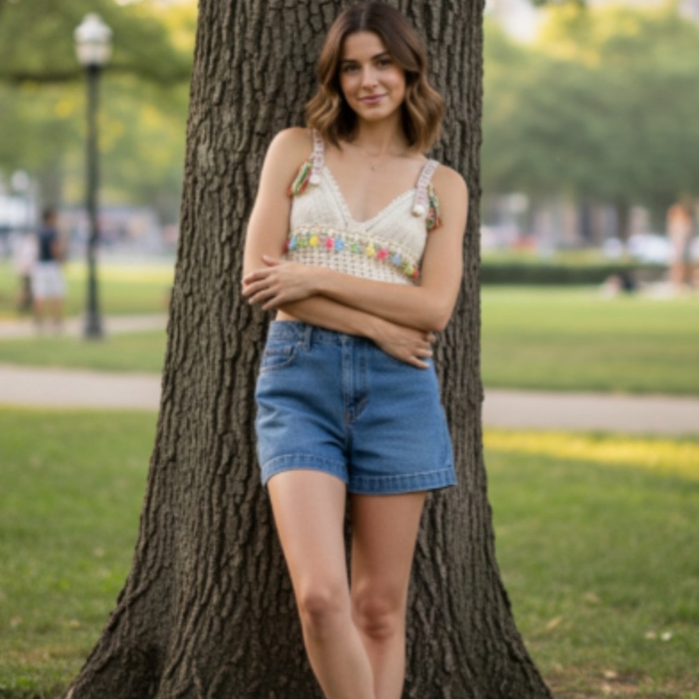 Know One Cares Crotchet Knit Tank Top